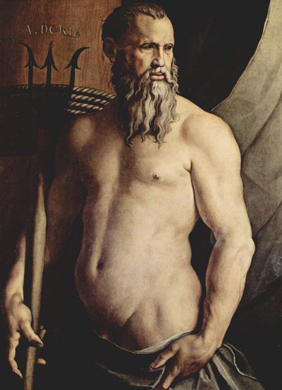 Portrait of Andrea Doria as Neptune by Agnolo Bronzino